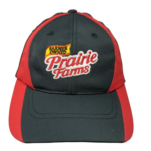 Farmer Owned Prairie Farms Strapback Hat Black One Size Sport-Tek - Picture 1 of 9